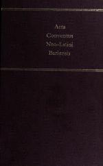 Acta Conventus Neo-Latini Bariensis