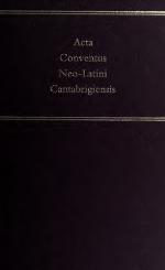 Acta Conventus Neo-Latini Cantabrigiensis