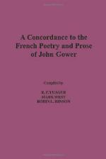 A Concordance to the French Poetry and Prose of John Gower