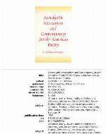 Apocalyptic Messianism and Contemporary Jewish-American Poetry