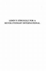 Lenin's Struggle for a Revolutionary International