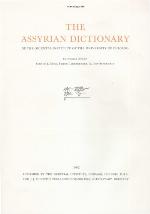 Assyrian Dictionary of the Oriental Institute of the University of Chicago, Volume 16, S
