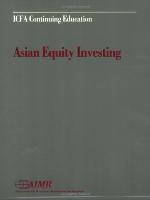 Asian Equity Investing