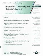 Investment Counseling for Private Clients V
