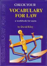 Check Your Vocabulary for Law