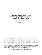 The Daemon, the Gnu, and the Penguin