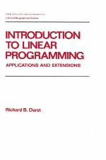 Introduction to linear programming : applications and extensions