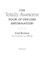 The Totally Awesome Book of Useless Information