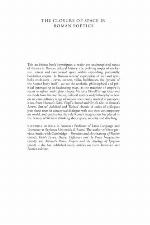 The Closure of Space in Roman Poetics