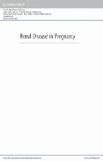 Renal Disease in Pregnancy