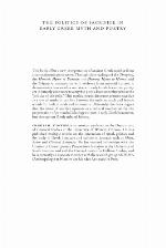 The Politics of Sacrifice in Early Greek Myth and Poetry