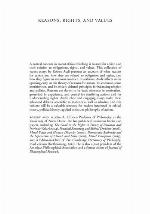 Reasons, Rights, and Values