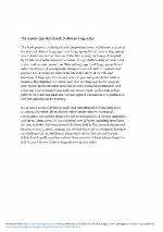 The Cambridge Handbook of African Linguistics