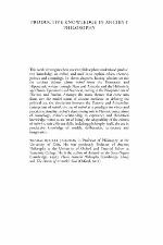 Productive Knowledge in Ancient Philosophy