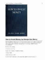 How to Invest Money