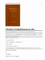 Principles of political economy, with some of their applications to social philosophy