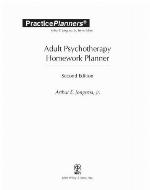 Adult Psychotherapy Homework Planner