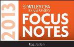 Wiley CPA Examination Review 2013 Focus Notes, Regulation