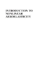 Introduction to Nonlinear Aeroelasticity