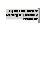 Big Data and Machine Learning in Quantitative Investment