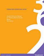 Student Solutions Manual for Thinking Mathematically