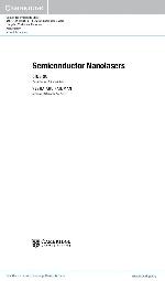 Semiconductor Nanolasers
