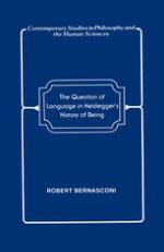 The Question of Language in Heidegger’s History of Being