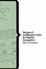 Design of Arithmetic Units for Digital Computers