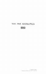 The Pre-Socratics