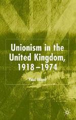 Unionism in the United Kingdom, 1918-1974