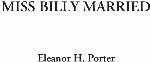 Miss Billy Married