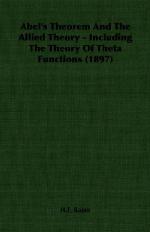Abel's Theorem and the Allied Theory - Including the Theory of Theta Functions (1897)