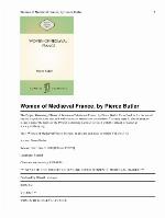 Women of Mediaeval France