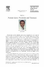 Preterm Labor: Prediction and Treatment (Obstetrics and Gynecology Clinics of North America, September 2005, Vol. 32, No. 3) (Volume 32-3)