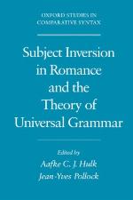 Subject inversion in Romance and the theory of universal grammar
