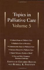 Topics in pall[i]ative care. Volume 5