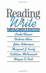 Reading-to-write : exploring a cognitive and social process