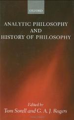 Analytic philosophy and history of philosophy