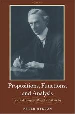 Propositions, functions, and analysis : selected essays on Russell's philosophy