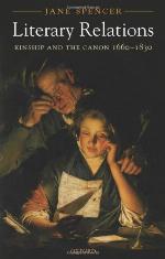 Literary relations : kinship and the canon, 1660-1830