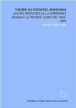 Théorie du potentiel Newtonien 