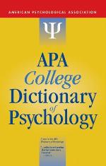 APA College Dictionary of Psychology