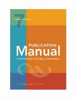Publication Manual of the American Psychological Association