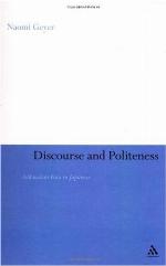 Discourse and Politeness
