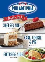Kraft Philadelphia Cream Cheese 3 Books in 1: Cheesecake Recipes/ Cake, Cookie &amp; Pie Recipes/ Entree &amp; Side Recipes