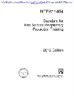 NFPA 1404 : standard for fire service respiratory protection training