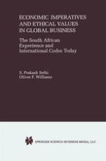 Economic Imperatives and Ethical Values in Global Business : the South African Experience and International Codes Today