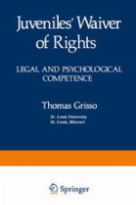 Juveniles' Waiver of Rights : Legal and Psychological Competence