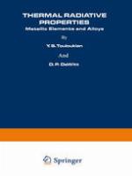 Thermal radiative properties : metallic elements and alloys