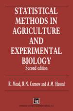 Statistical methods in agriculture and experimental biology
